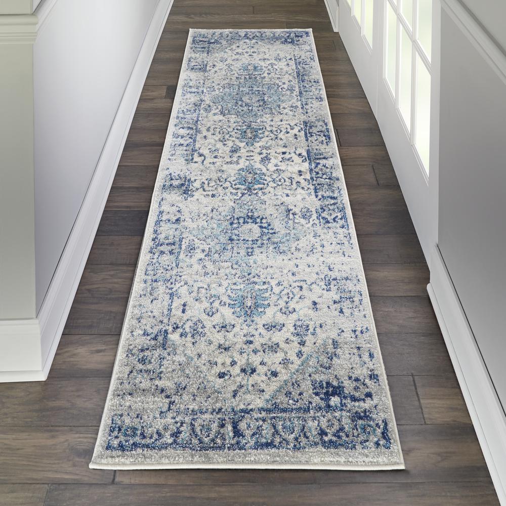 Tranquil Area Rug, Ivory/Light Blue, 2'3" X 7'3". Picture 3