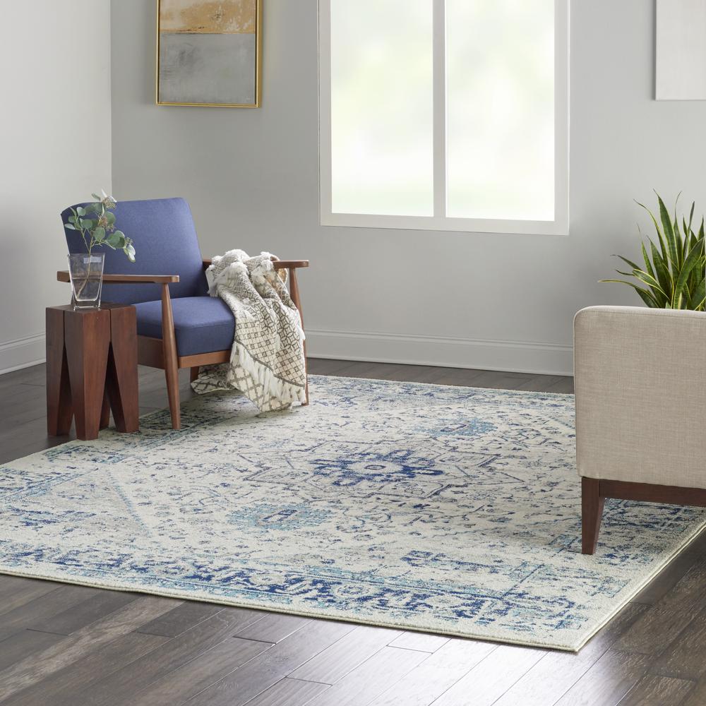 Tranquil Area Rug, Ivory/Light Blue, 8' X 10'. Picture 6