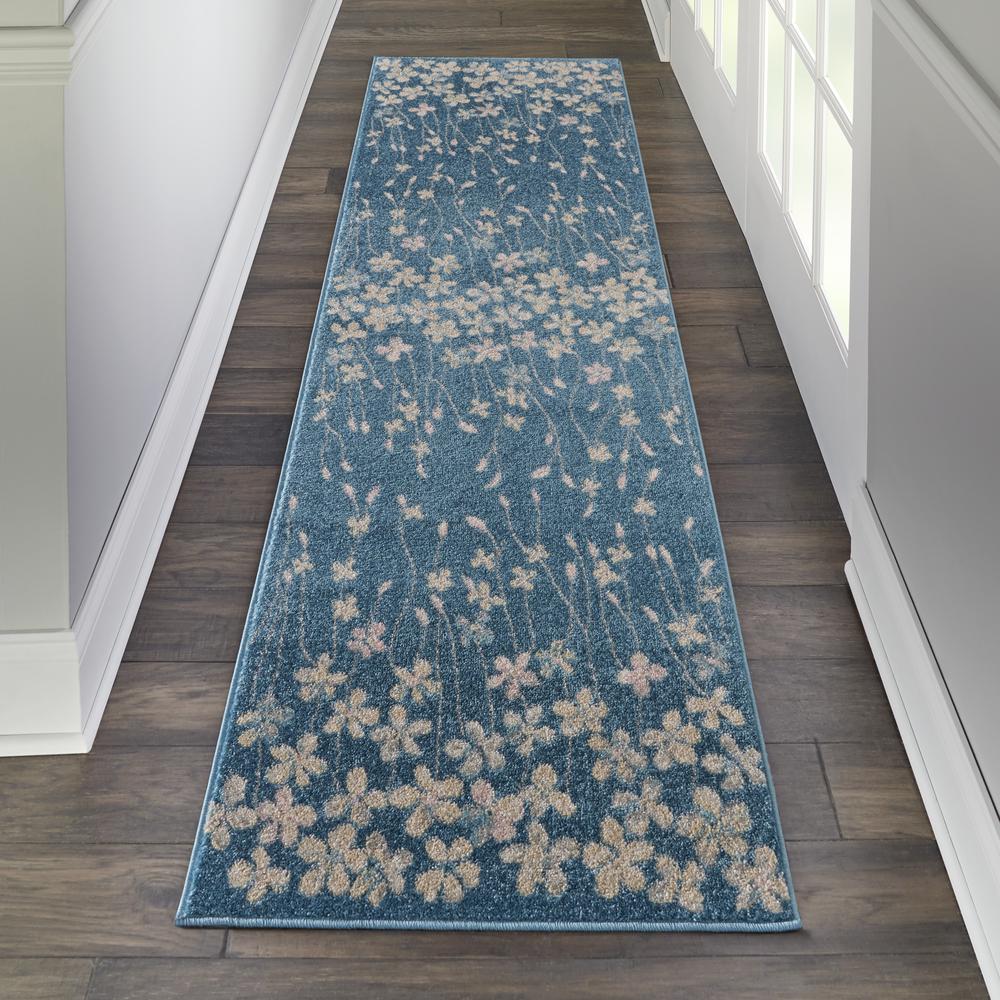 Tranquil Area Rug, Turquoise, 2'3" X 7'3". Picture 3