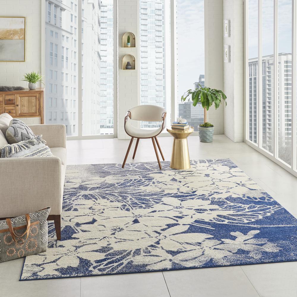 Tranquil Area Rug, Beige/Navy, 8' X 10'. Picture 6