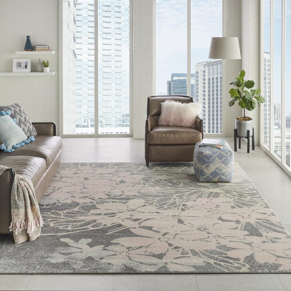 Tranquil Area Rug, Grey/Pink, 8' X 10'. Picture 3