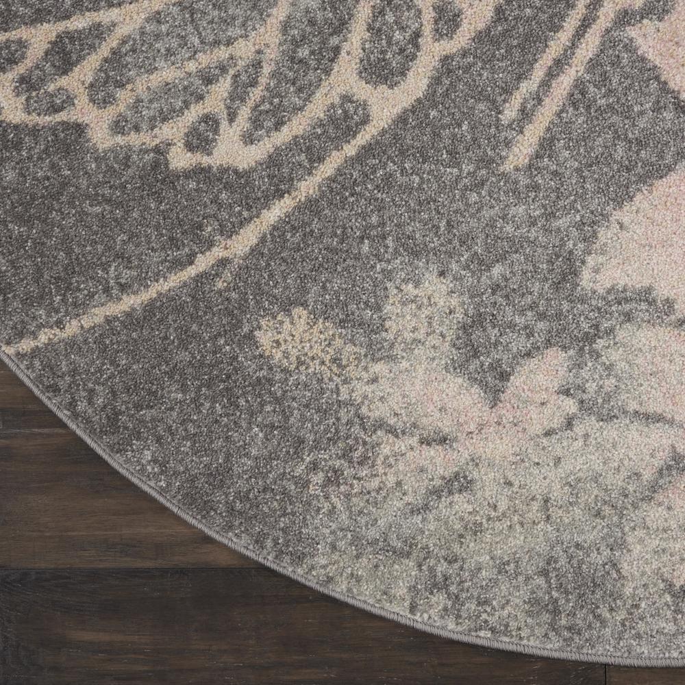 Tranquil Area Rug, Grey/Pink, 5'3" X ROUND. Picture 1