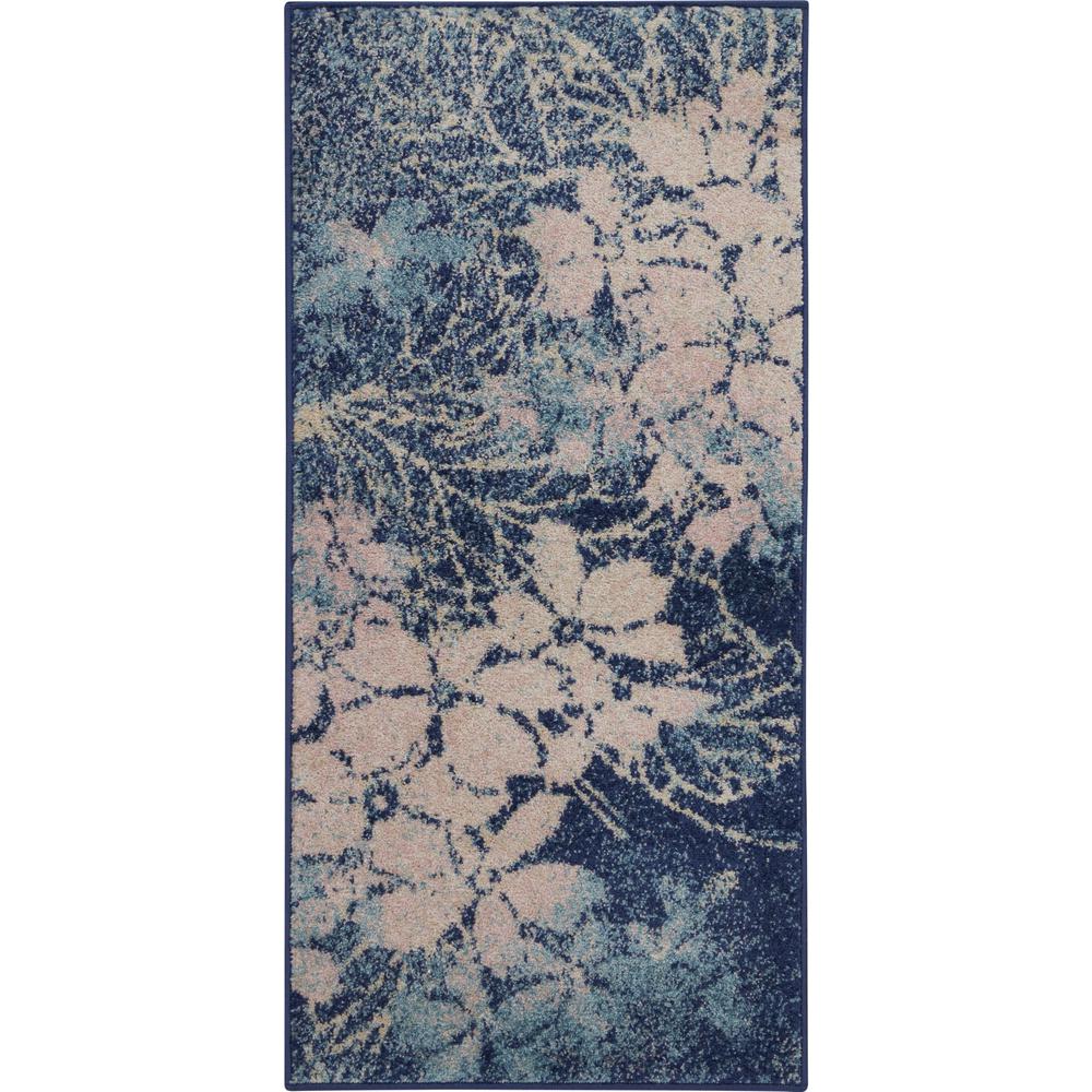 Tranquil Area Rug, Navy/Pink, 2' X 4'. Picture 2