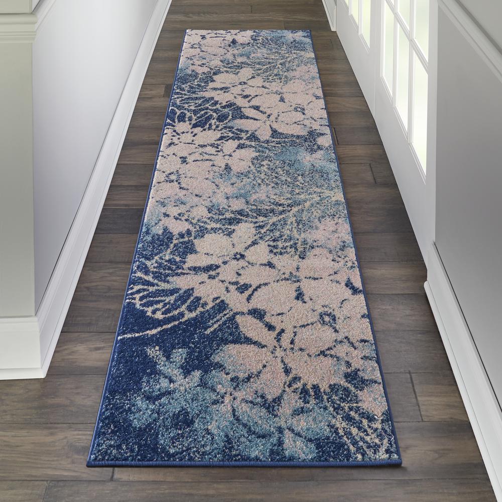 Tranquil Area Rug, Navy/Pink, 2'3" X 7'3". Picture 3