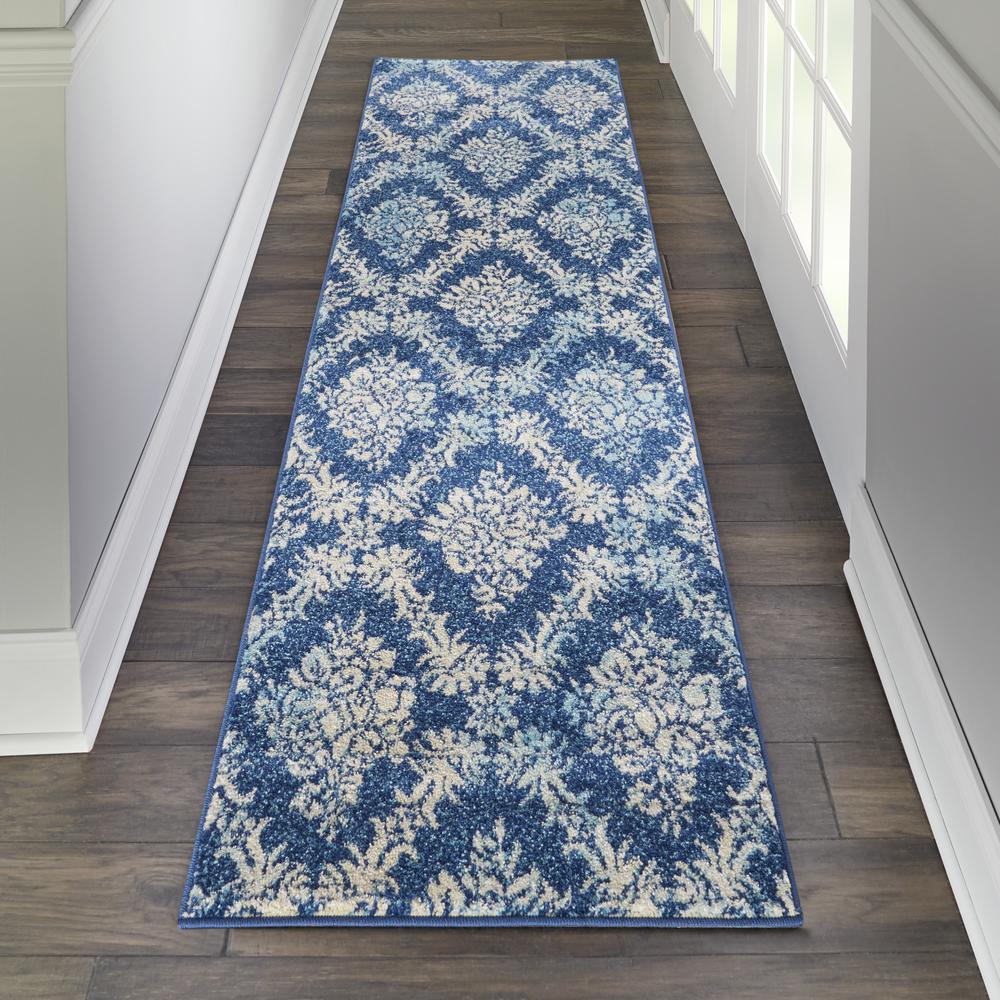Tranquil Area Rug, Navy/Light Blue, 2'3" X 7'3". Picture 3