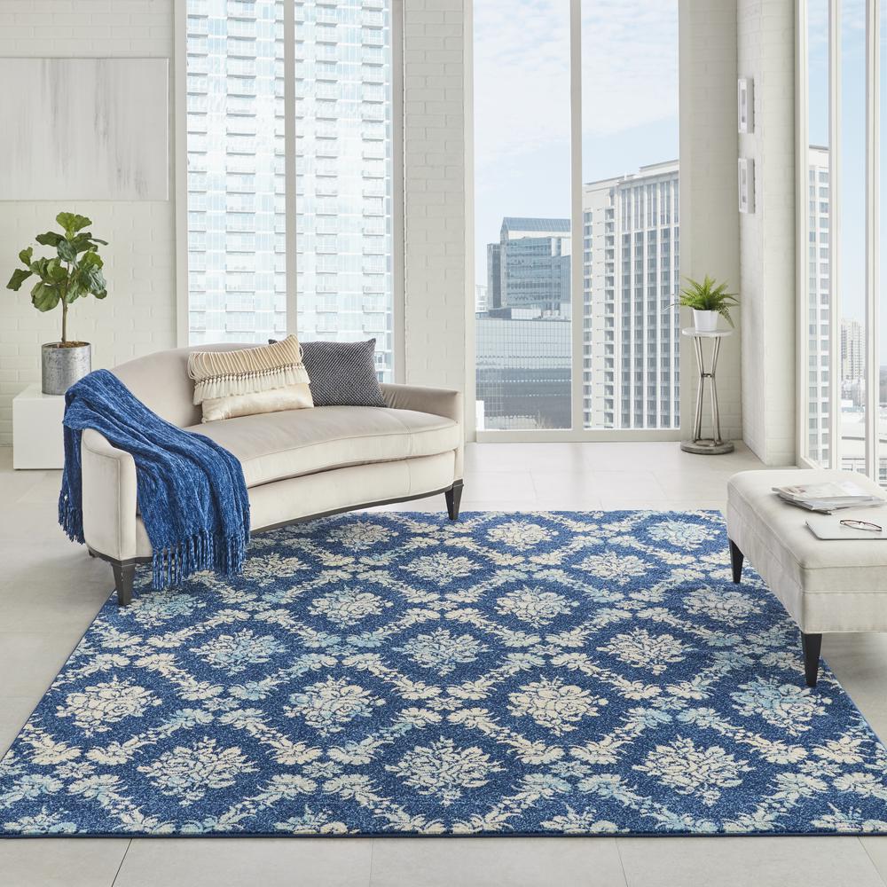 Tranquil Area Rug, Navy/Light Blue, 8' X 10'. Picture 3