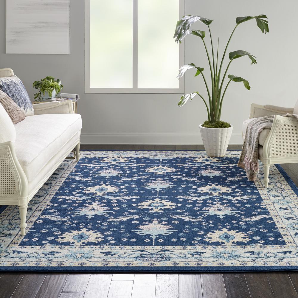 Tranquil Area Rug, Navy/Ivory, 8' X 10'. Picture 3
