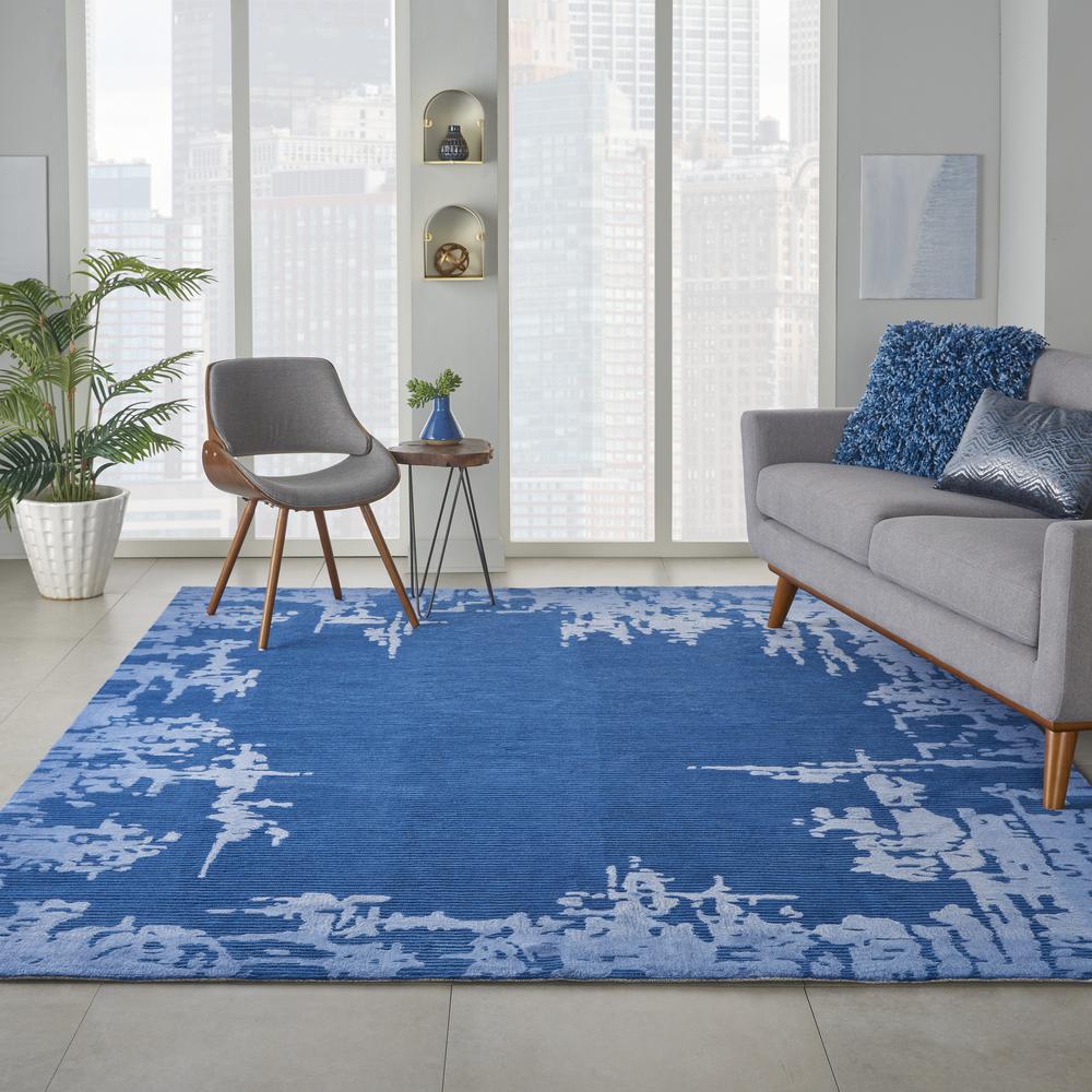 Symmetry Area Rug, Navy Blue, 7'9" X 9'9". Picture 3