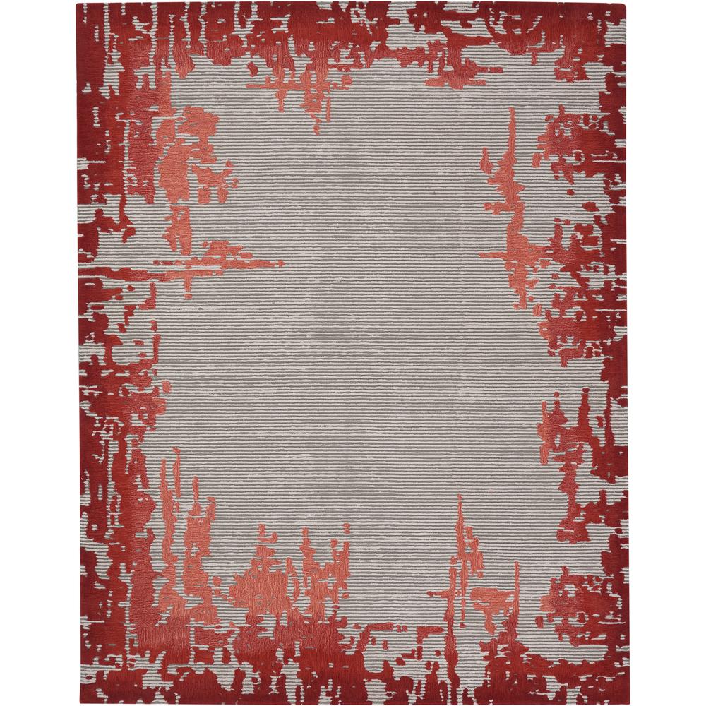 Symmetry Area Rug, Beige/Red, 7'9" X 9'9". Picture 2