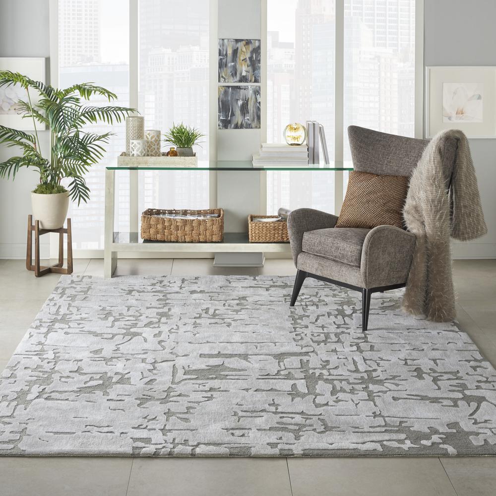 Symmetry Area Rug, Ivory/Taupe, 7'9" X 9'9". Picture 3