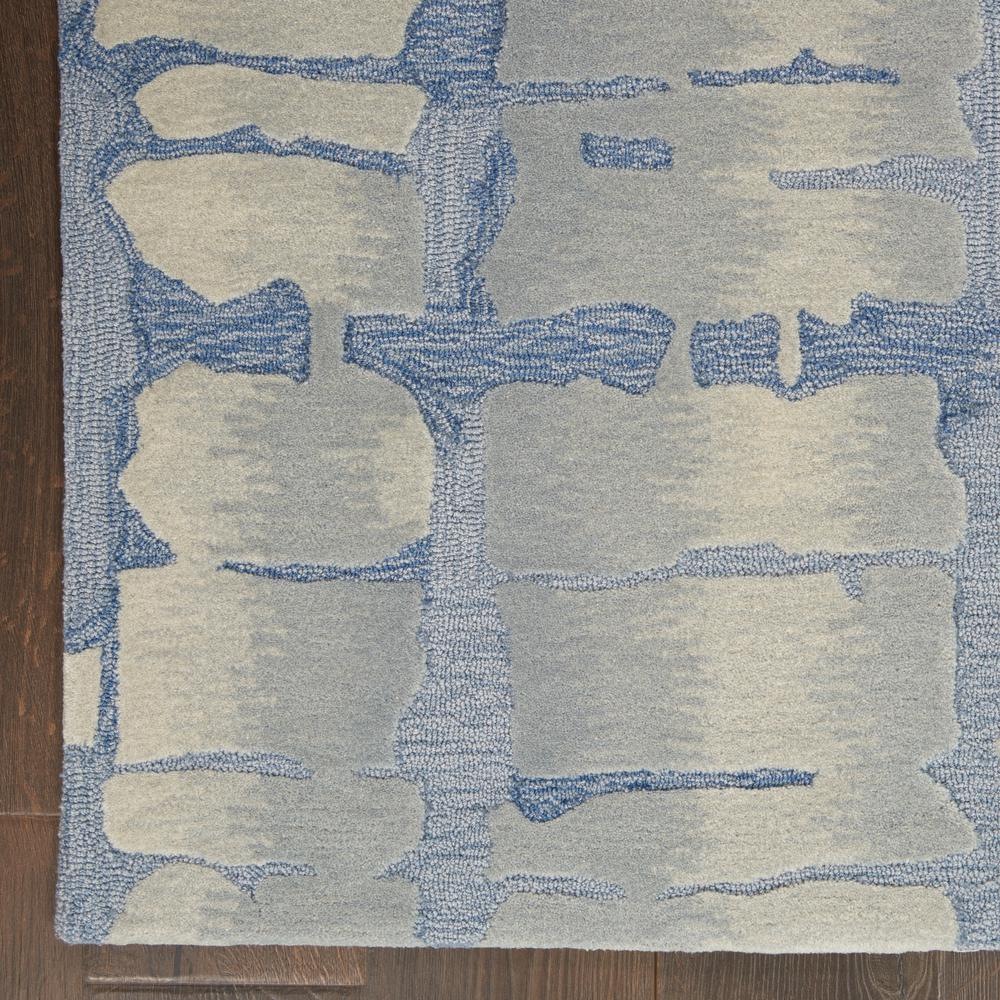 Symmetry Area Rug, Blue/Grey, 7'9" X 9'9". Picture 1