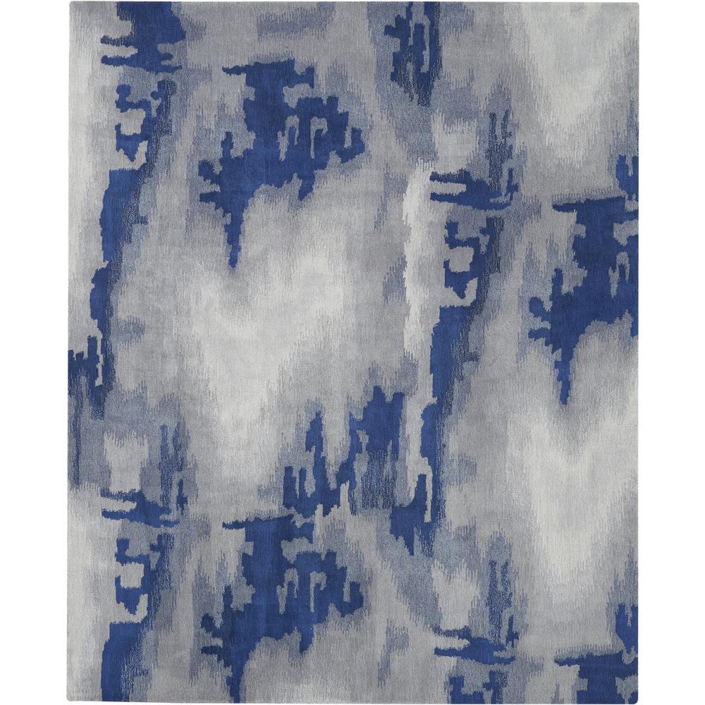 Symmetry Area Rug, Grey/Blue, 7'9" x 9'9". Picture 2