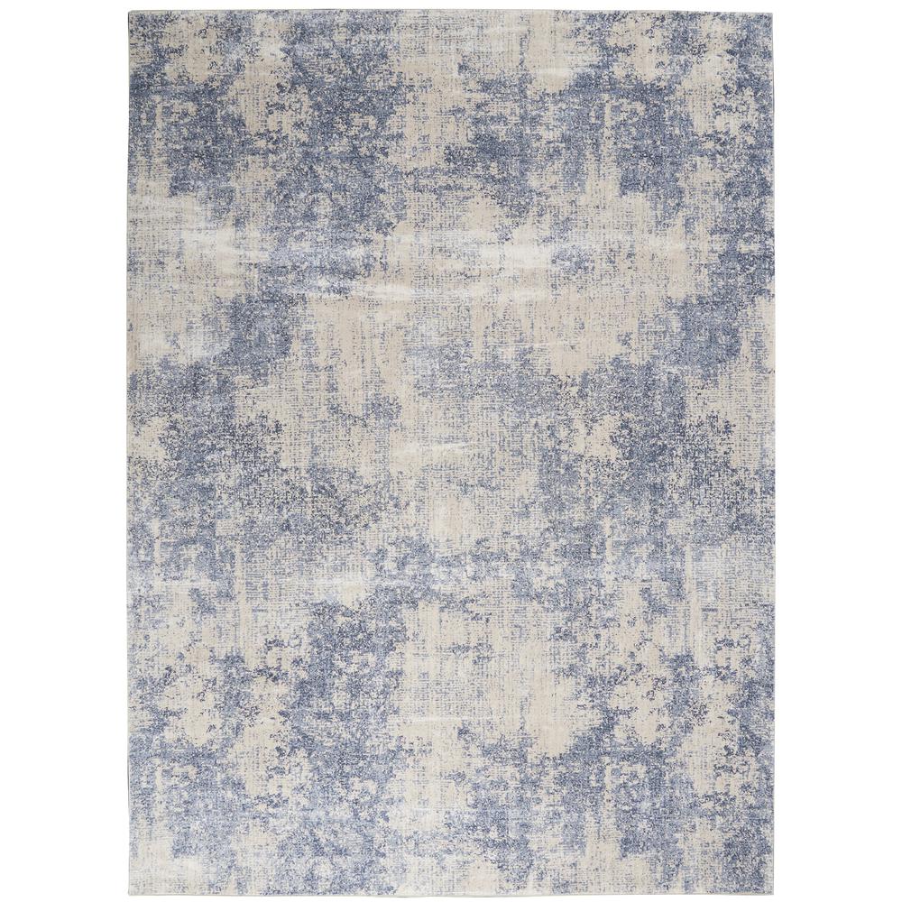 Sleek Textures Area Rug, Ivory/Blue, 7'10" x 10'6". Picture 1