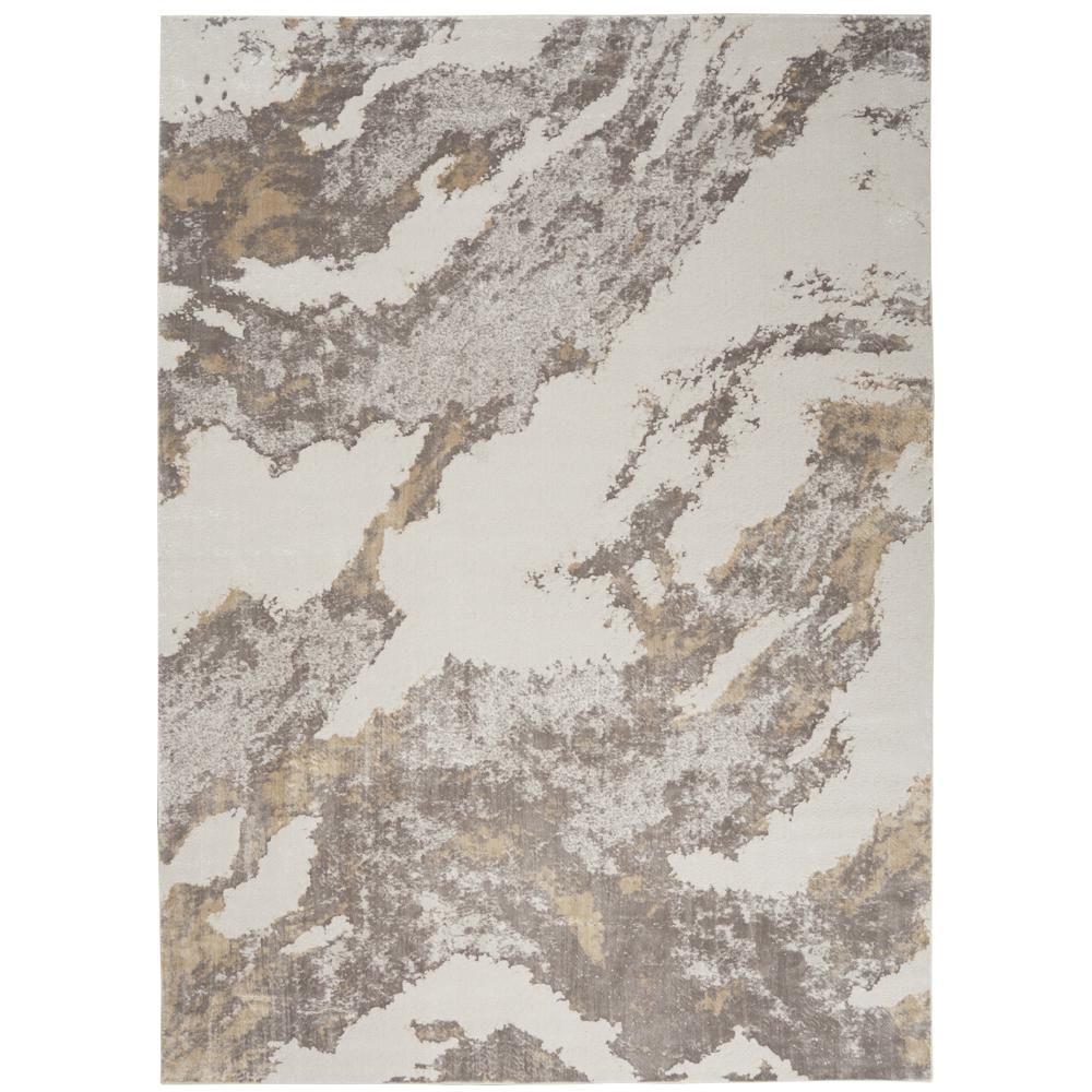 Sleek Textures Area Rug, Brown/Ivory, 7'10" x 10'6". Picture 1