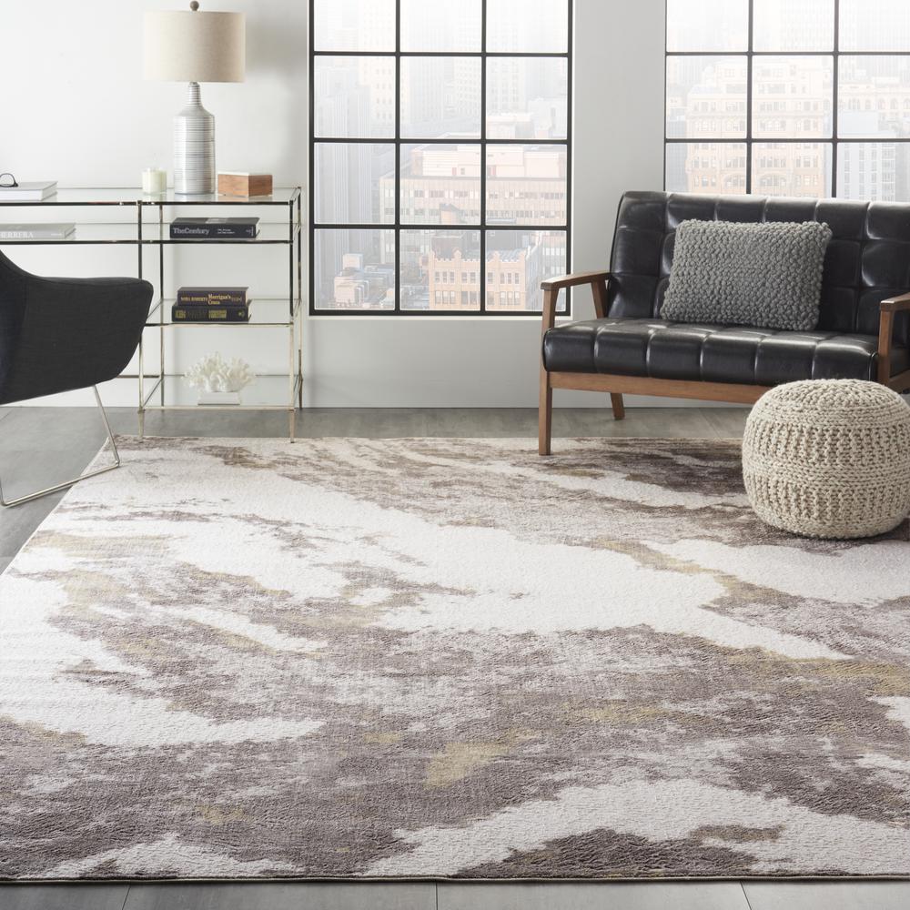 Sleek Textures Area Rug, Brown/Ivory, 7'10" x 10'6". Picture 4