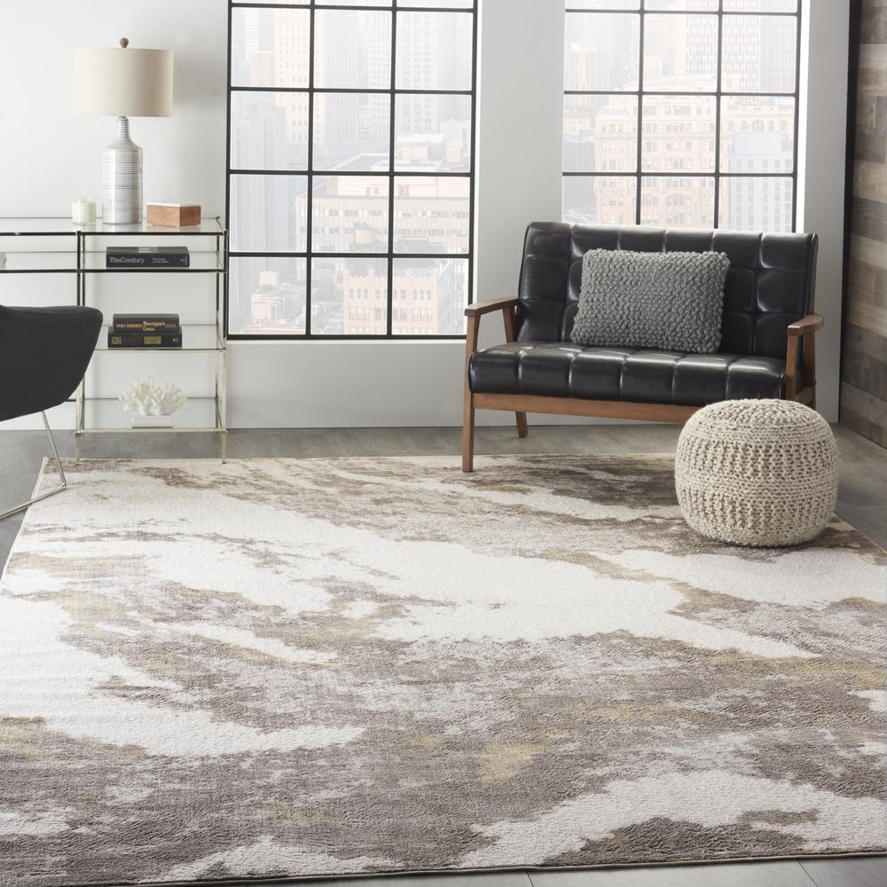 Sleek Textures Area Rug, Brown/Ivory, 7'10" x 10'6". Picture 6
