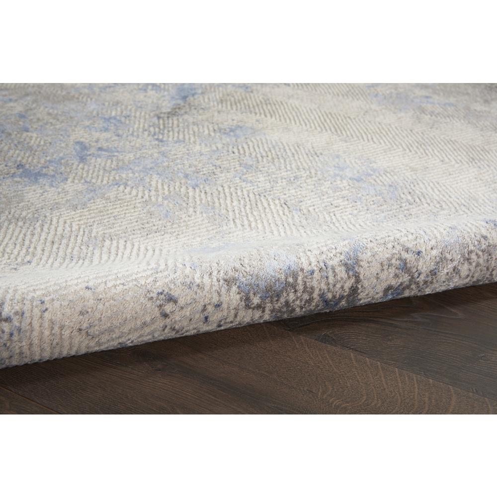 Sleek Textures Area Rug, Blue/Ivory/Grey, 2'2" x 7'6". Picture 3