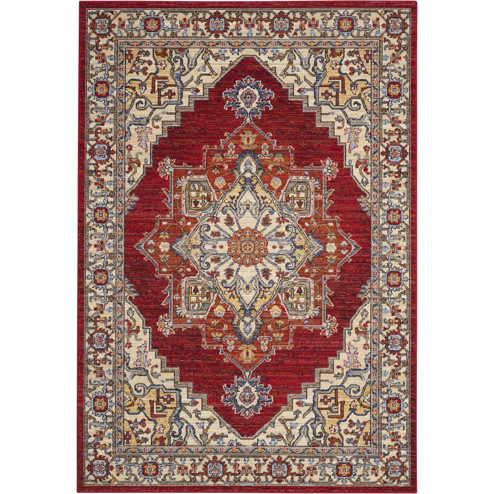Majestic Area Rug, Red, 5'6" x 8'. Picture 2