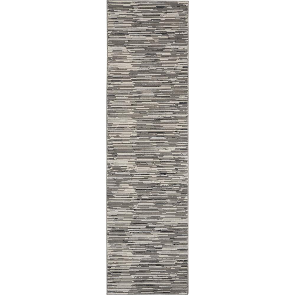 MA90 Uptown Area Rug, Grey/Ivory, 2'2" x 7'6". Picture 1