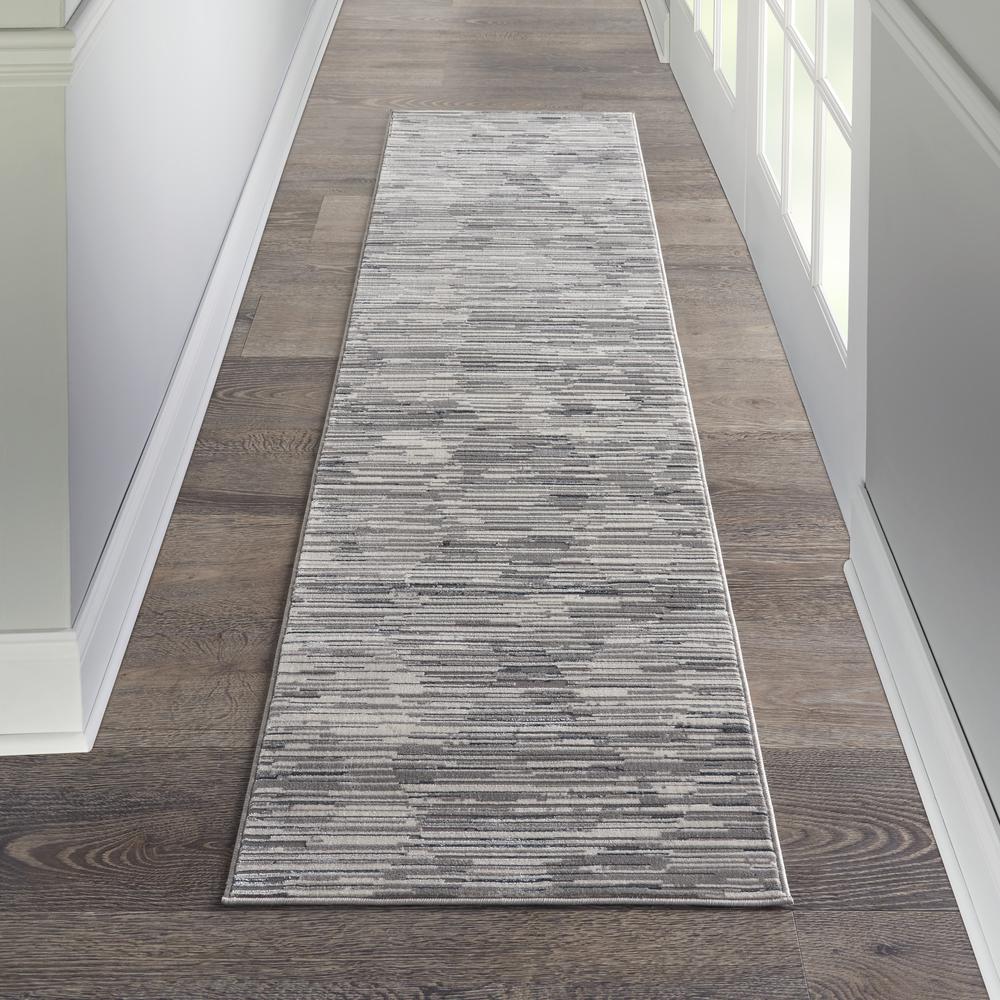MA90 Uptown Area Rug, Grey/Ivory, 2'2" x 7'6". Picture 4
