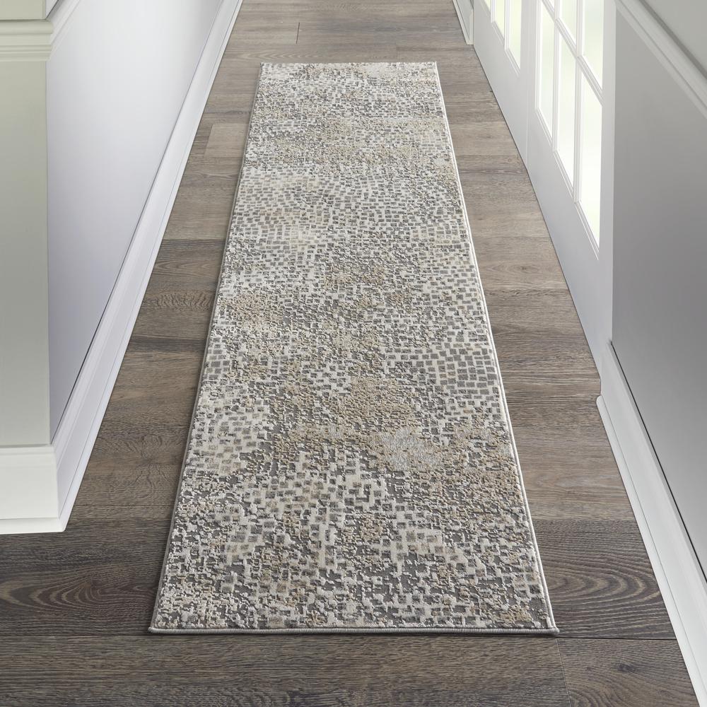 MA90 Uptown Area Rug, Beige/Grey, 2'2" x 7'6". Picture 4