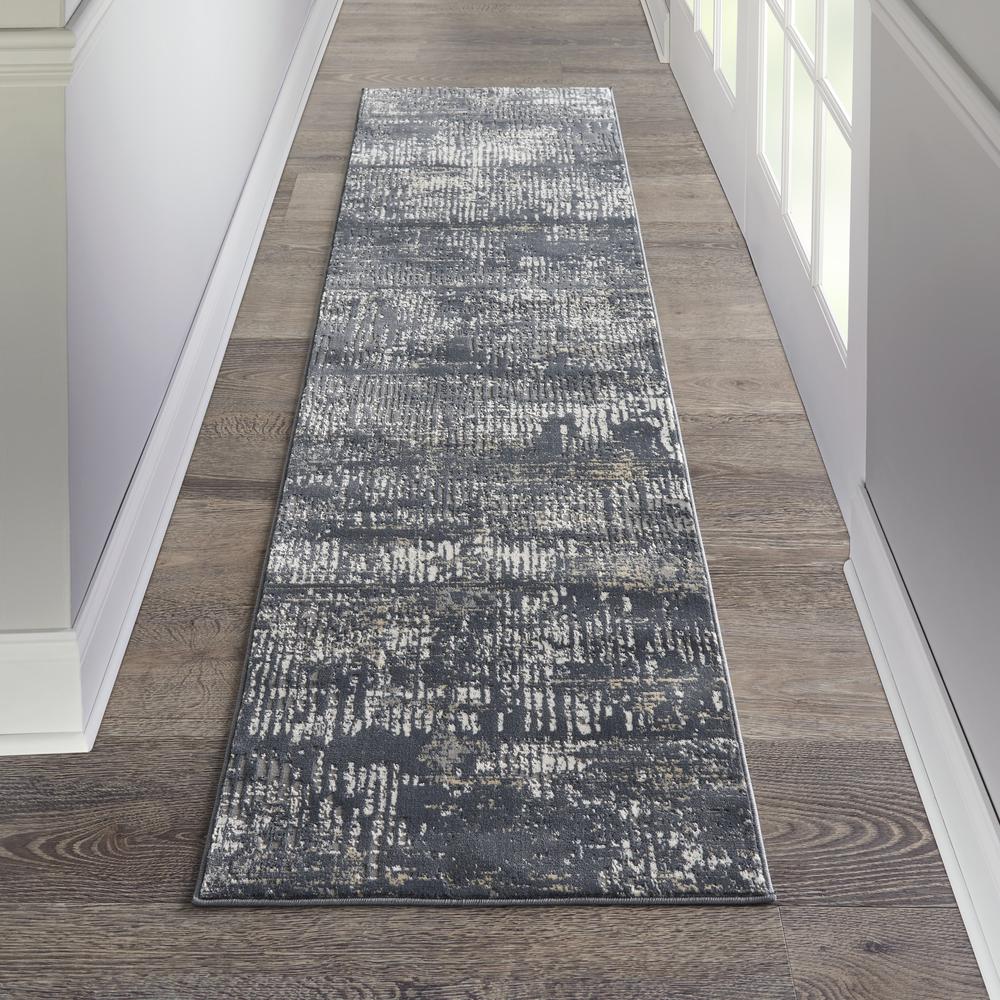 MA90 Uptown Area Rug, Charcoal Grey, 2'2" x 7'6". Picture 4