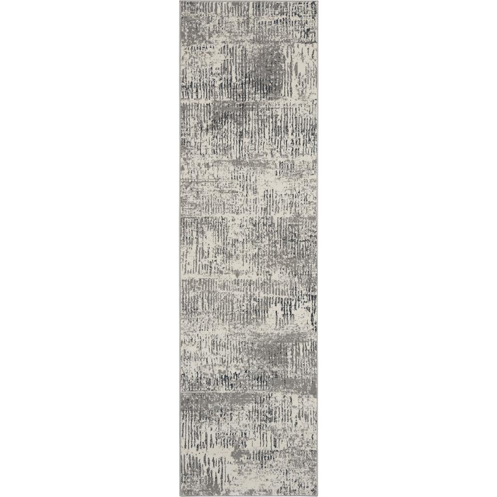 MA90 Uptown Area Rug, Ivory/Grey, 2'2" x 7'6". The main picture.