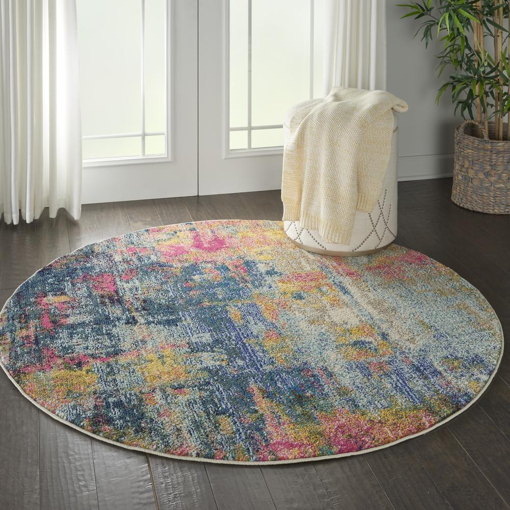 Modern & Contemporary Round Area Rug, 4' x Round. Picture 10