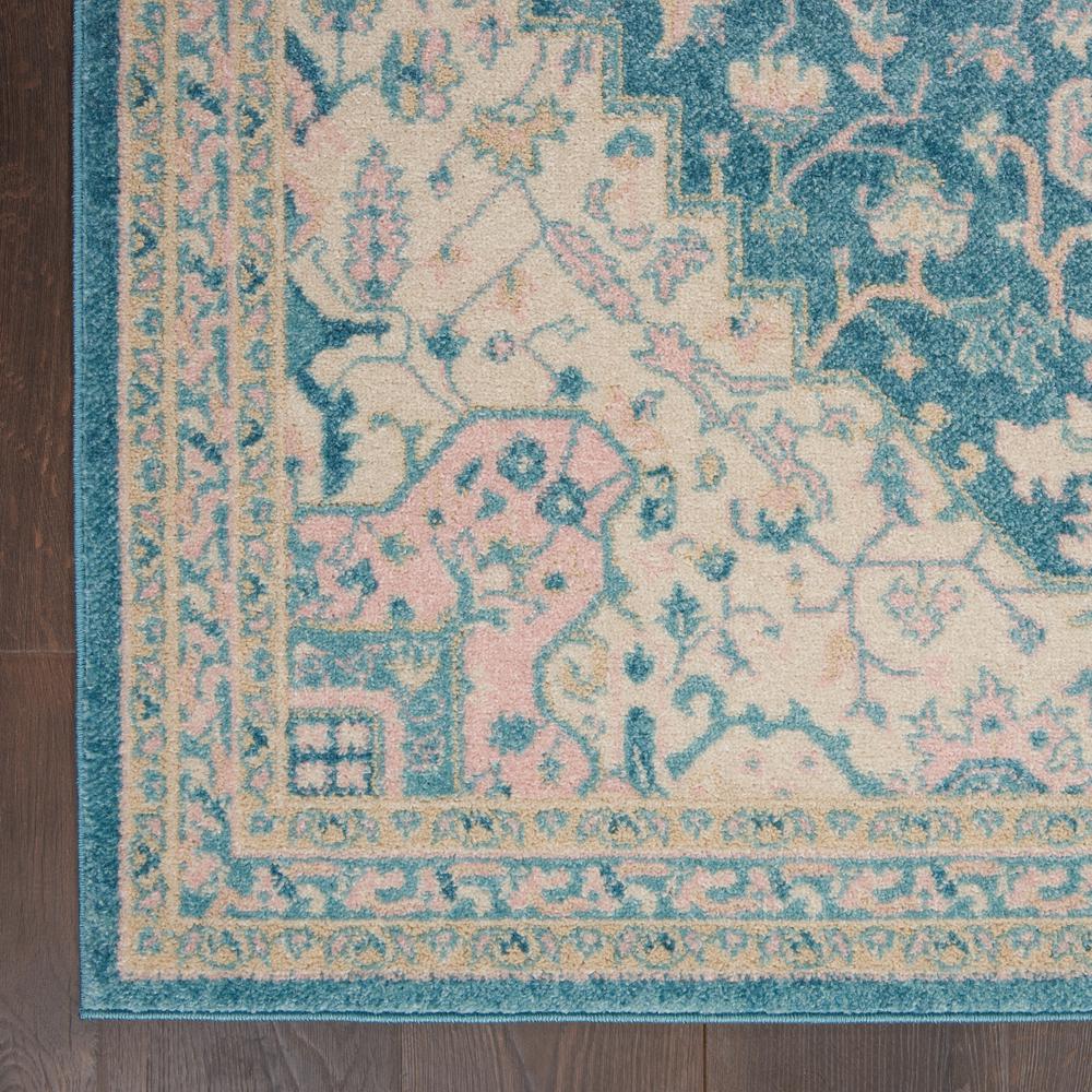 Tranquil Area Rug, Ivory/Turquoise, 6' X 9'. Picture 4