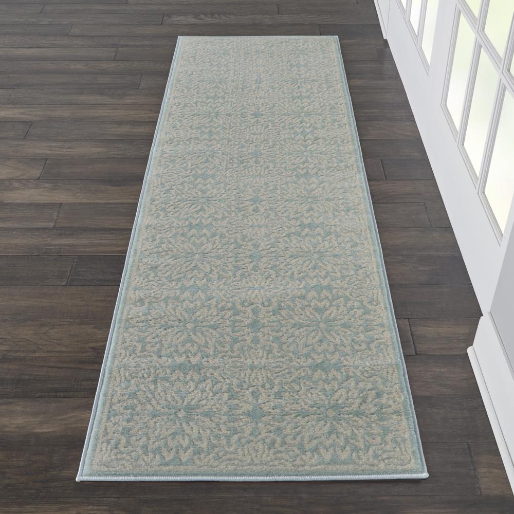 Jubilant Area Rug, Ivory/Green, 2'3" x 7'3". Picture 4