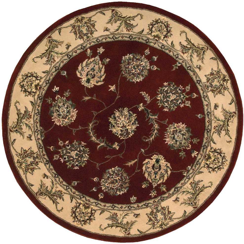 Round Traditional Handmade Area Rug. Picture 1