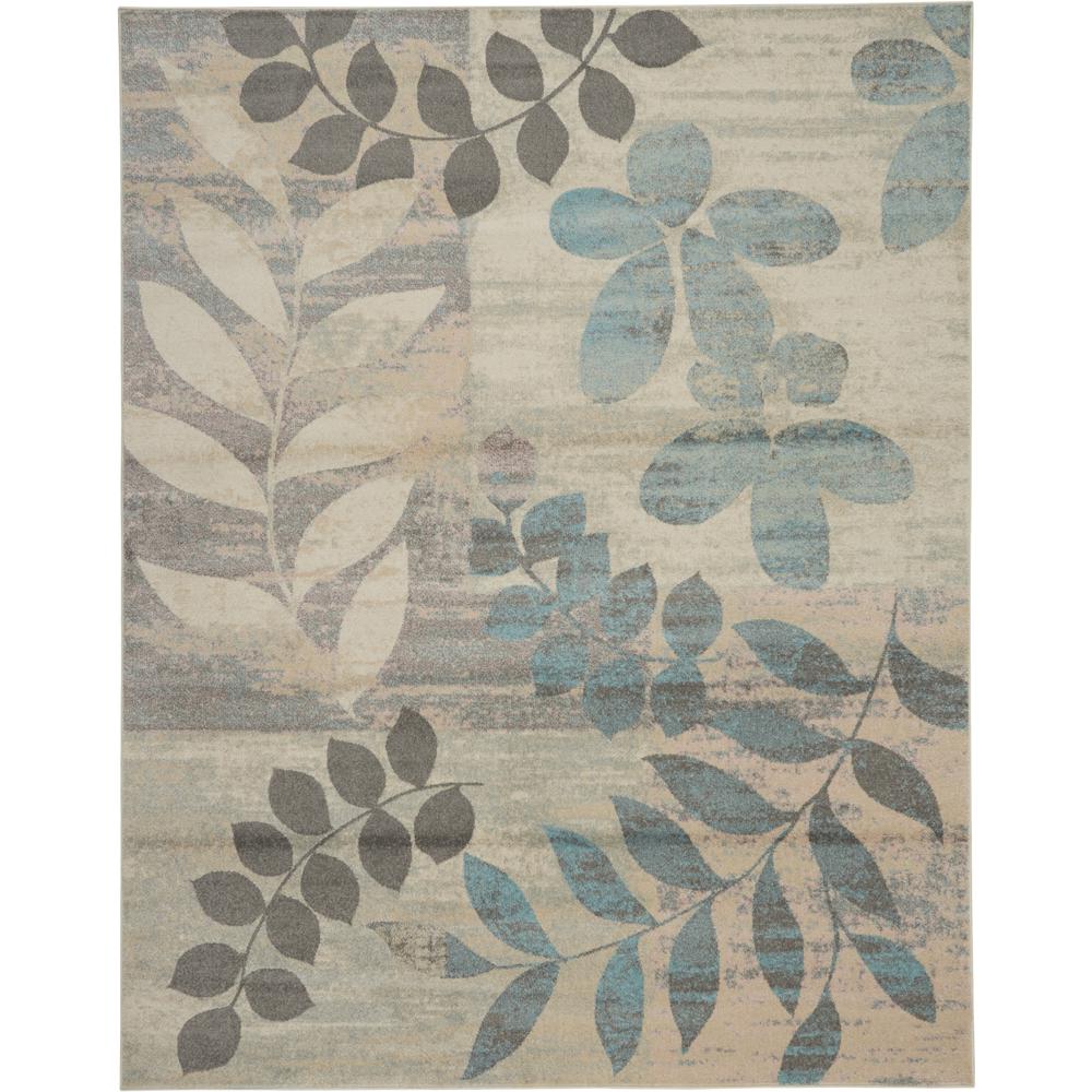 Tranquil Area Rug, Ivory/Light Blue, 8'10" x 11'10". Picture 1