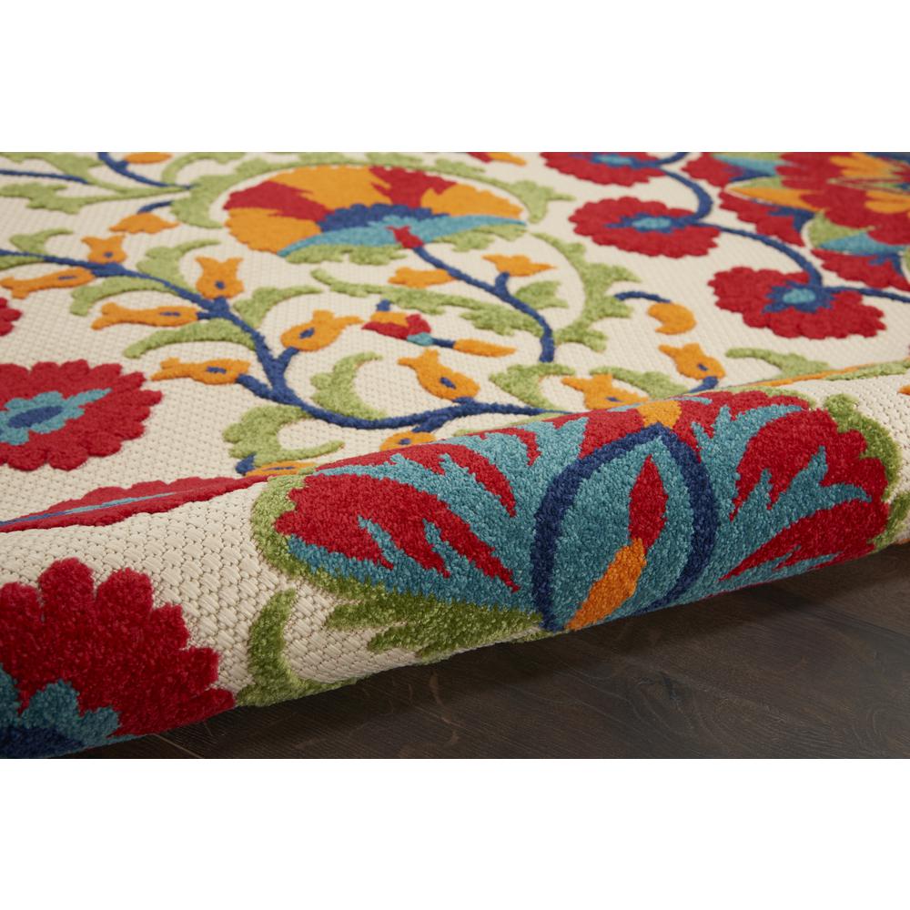 Aloha Area Rug, Red/Multicolor, 6' x 9'. Picture 7