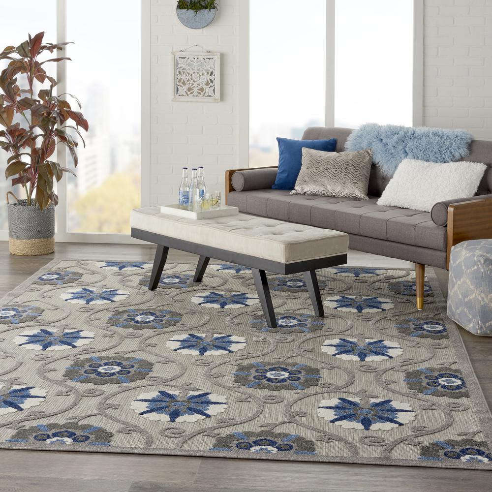 ALH19 Aloha Grey/Blue Area Rug- 7'10" x 10'6". Picture 9