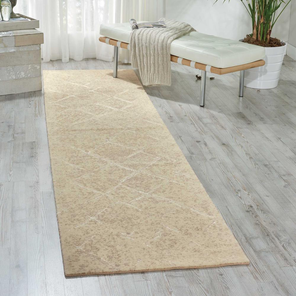 Silk Elements Area Rug, Natural, 2'5" x 10'. Picture 2