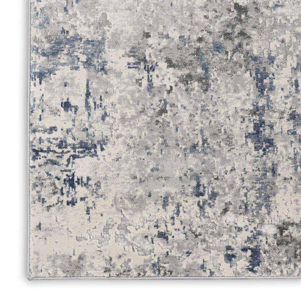 Rustic Textures Area Rug, Ivory/Grey/Blue, 2'2" X 7'6". Picture 5