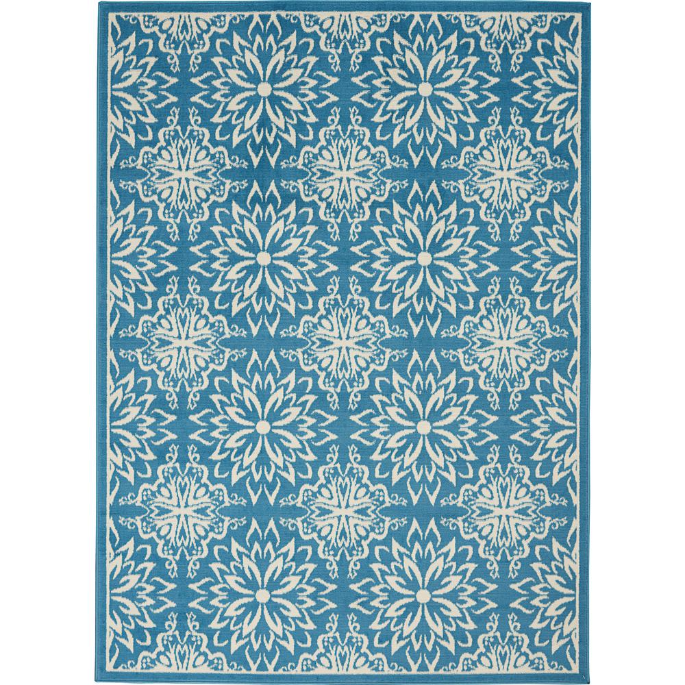 Jubilant Area Rug, Ivory/Blue, 5'3" x 7'3". Picture 1