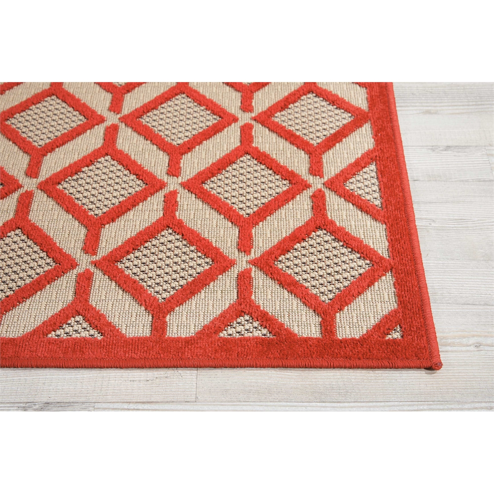 Nourison Aloha Red Indoor/Outdoor Area Rug. Picture 3