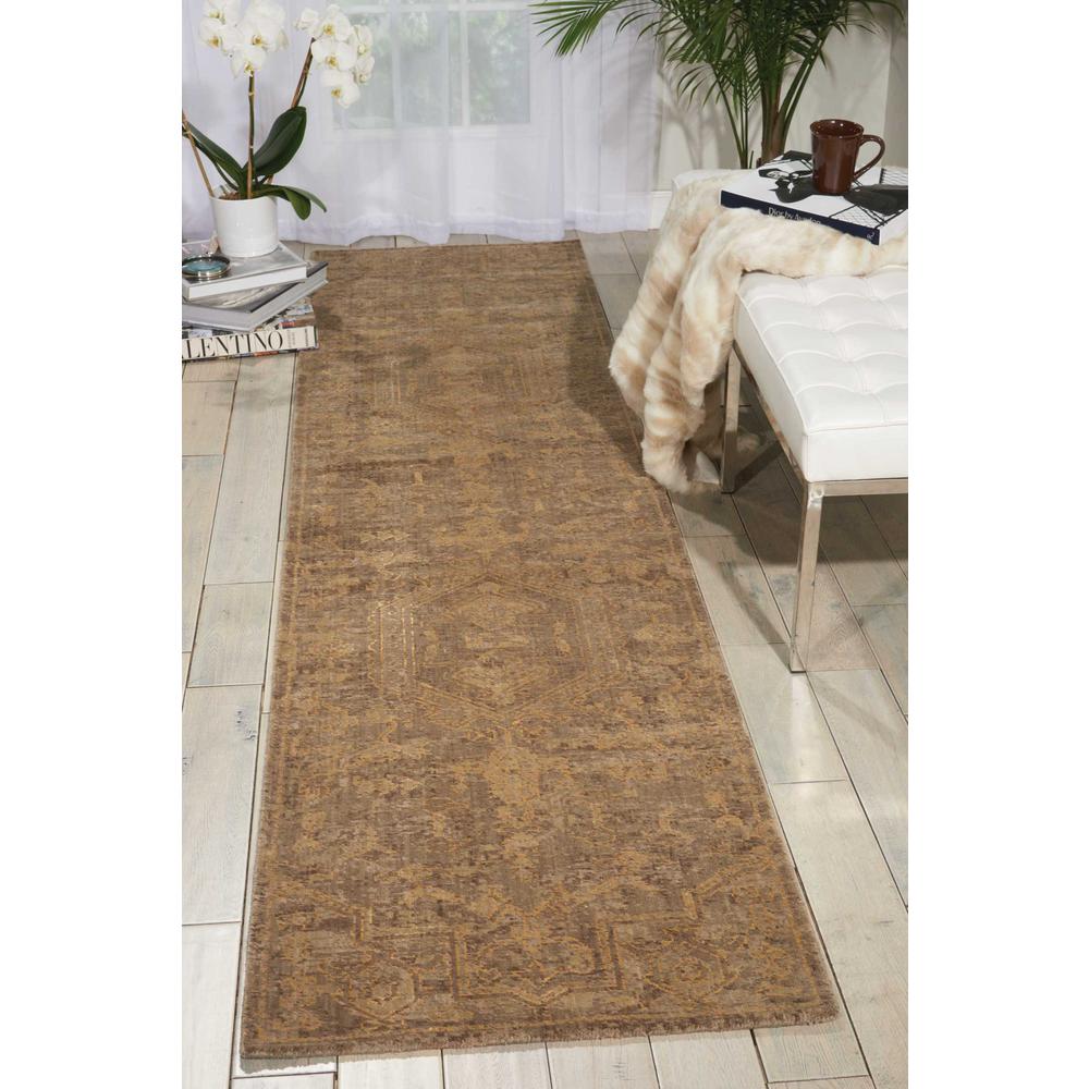 Silken Allure Area Rug, Taupe, 2'5" x 10'. Picture 2