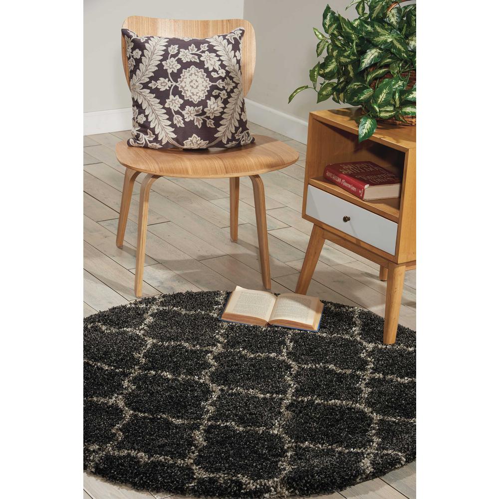 Amore Area Rug, Charcoal, 3'11" x ROUND. Picture 3