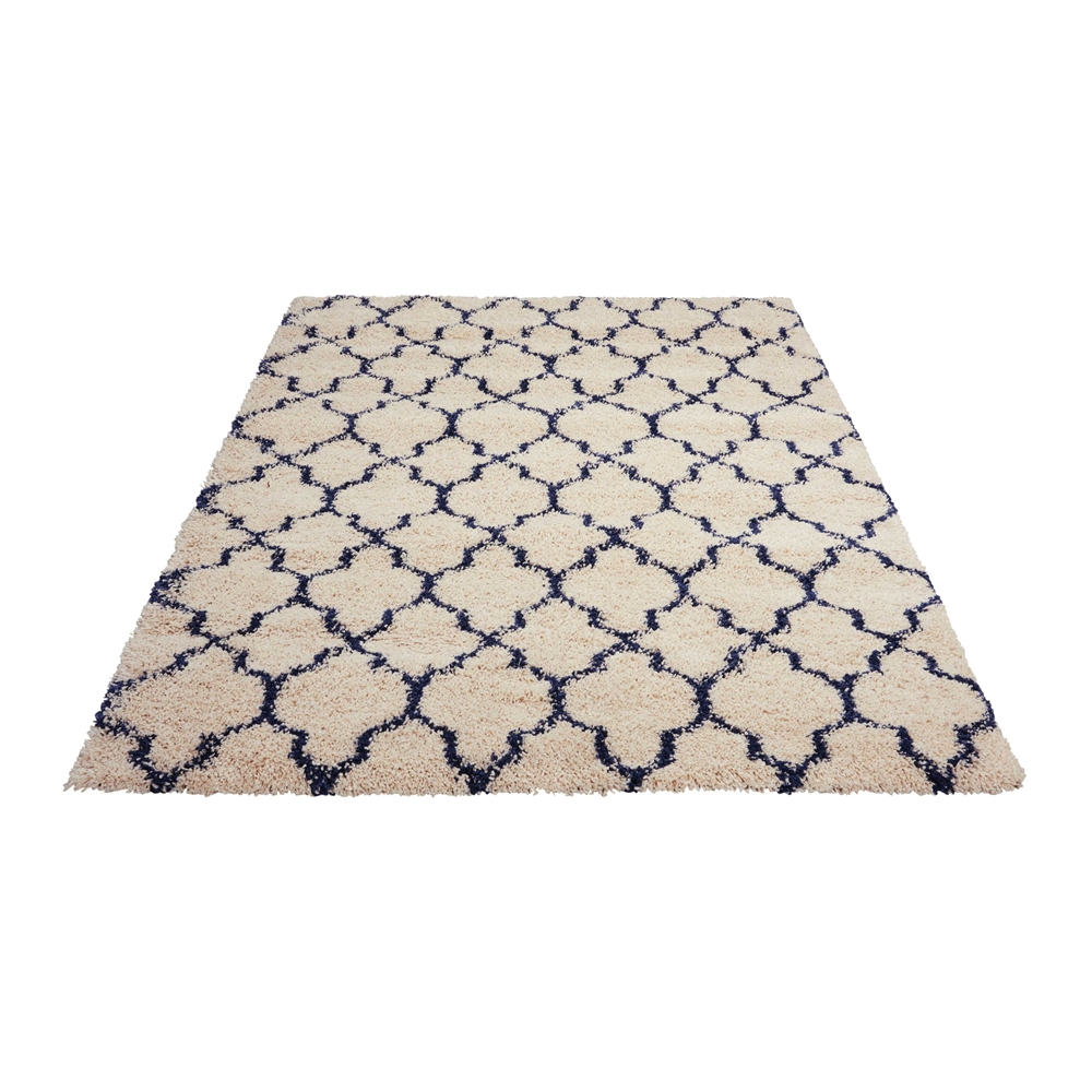 Amore Area Rug, Ivory/Blue, 5'3" x 7'5". Picture 11