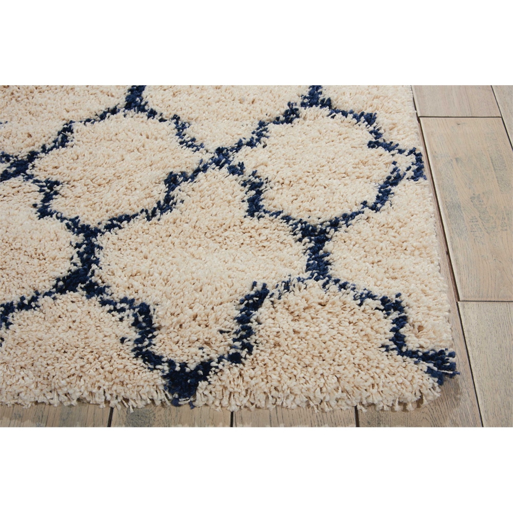 Amore Area Rug, Ivory/Blue, 2'2" x 10'. Picture 2