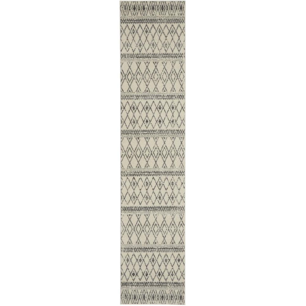 PSN41 Passion Ivory/Grey Area Rug- 2'2" x 10'. Picture 1