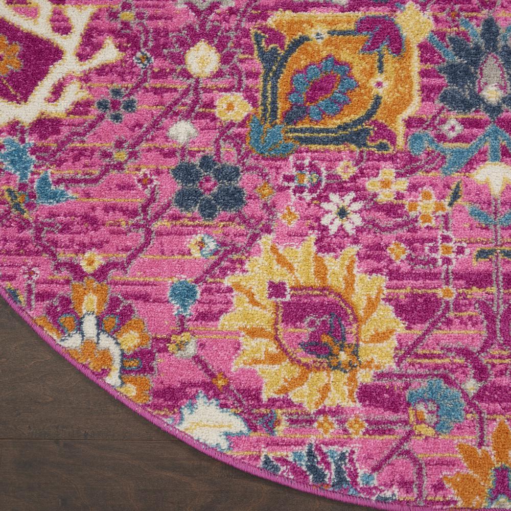 Bohemian Round Area Rug, 5' x Round. Picture 4