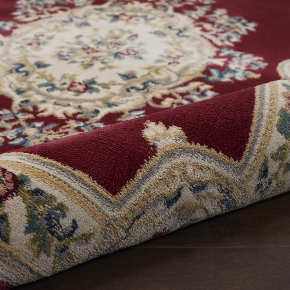 ABS1 Aubusson Red Area Rug- 5'3" x round. Picture 7