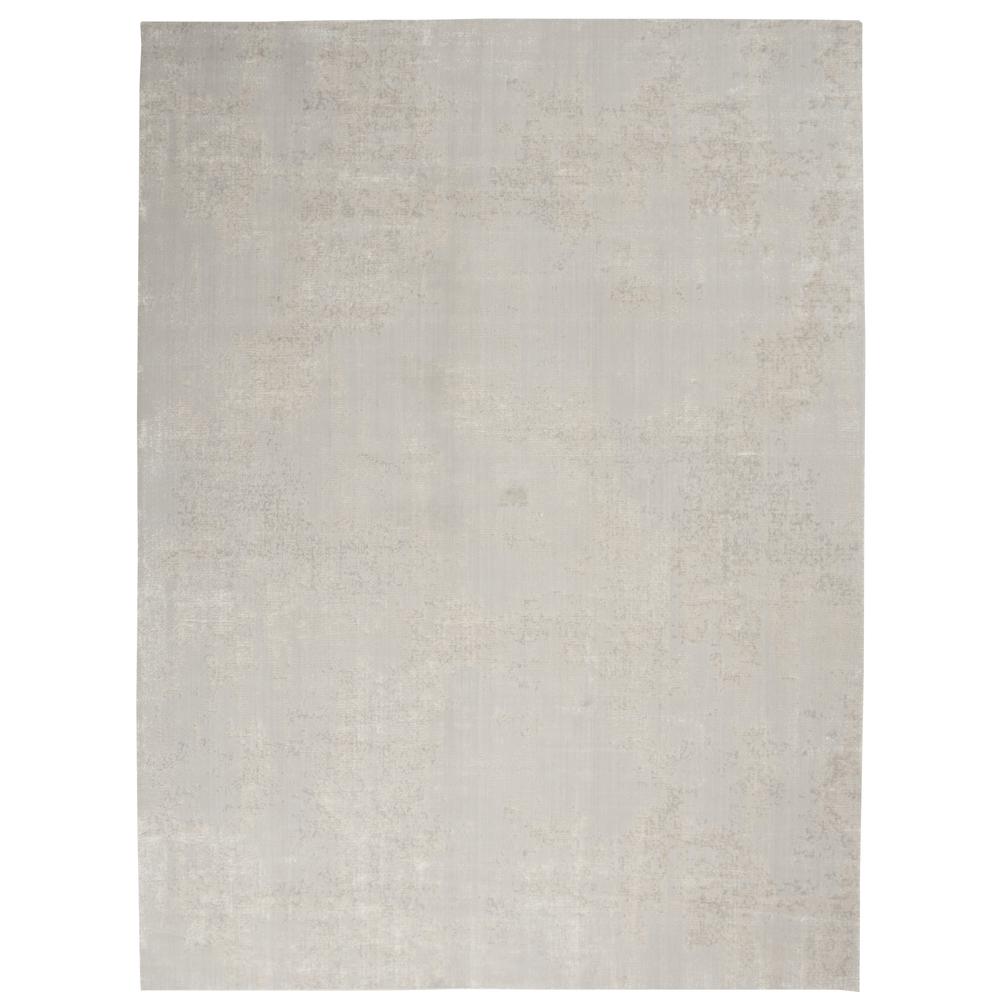 Sleek Textures Area Rug, Ivory/Grey, 9'3" x 12'9". The main picture.