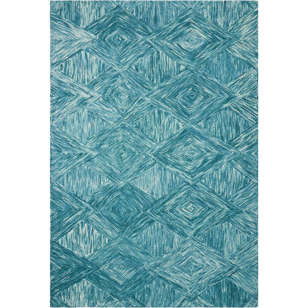 Linked Area Rug, Marine, 5' x 7'6". Picture 1