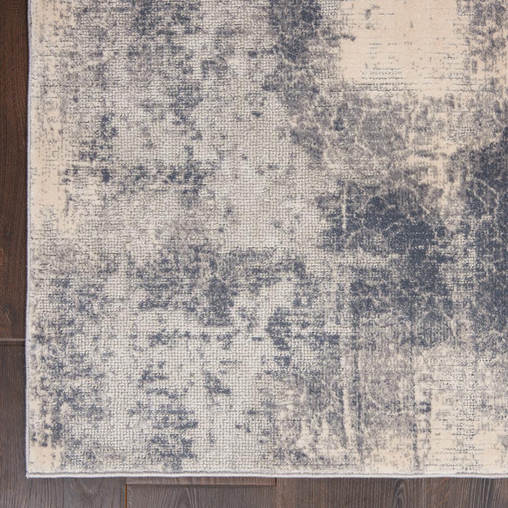 Rustic Textures Area Rug, Blue/Ivory, 5'3"X7'3". Picture 2