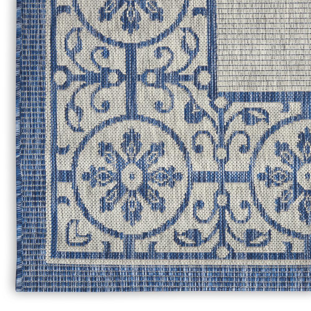 GRD03 Garden Party Ivory Blue Area Rug- 6' x 9'. Picture 5