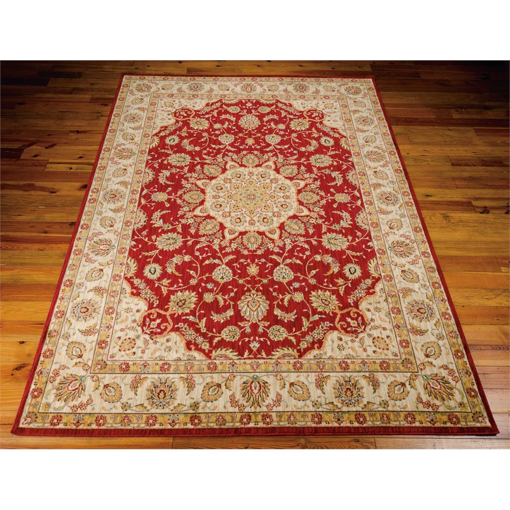 Ancient Times "Palace" Red Area Rug. Picture 3